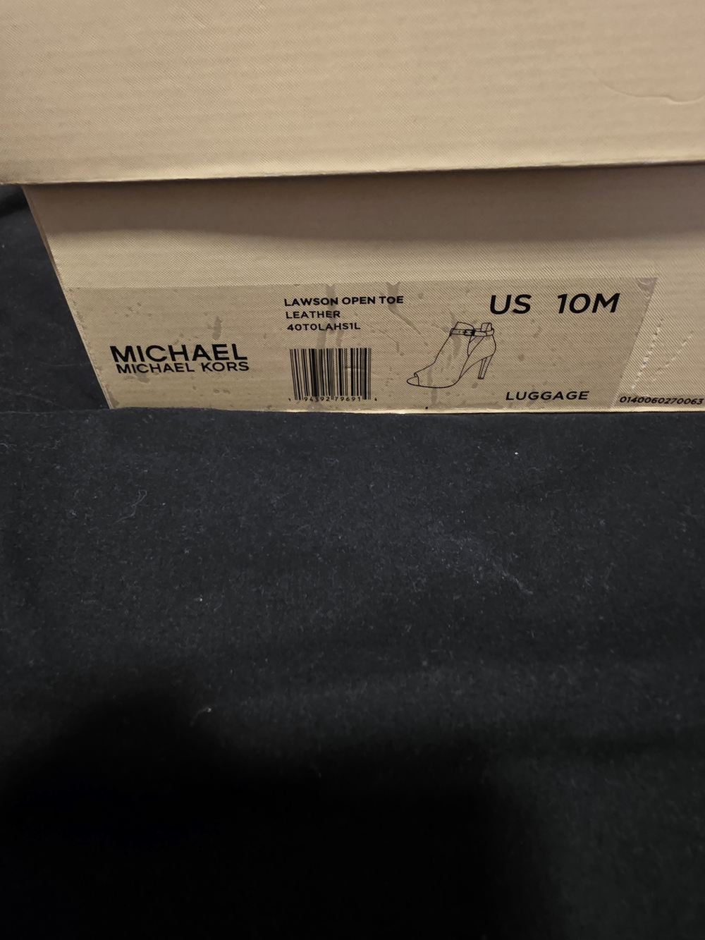 MICHAEL Michael Kors Lawson Open Toe Bootie in Luggage Brown